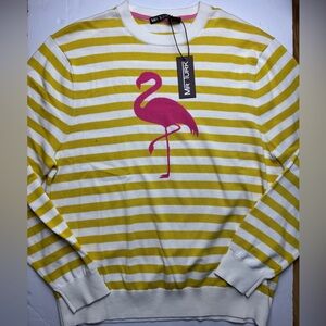 Mr Turk James Flamingo crewneck sweater
